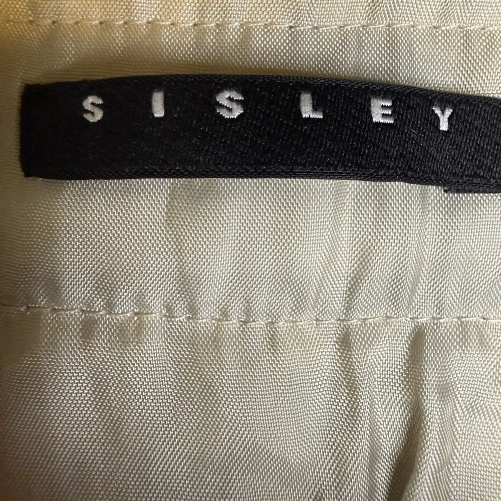 Sisley Houndstooth Tweed Mini Skirt 6 Wool Blend Zip Front Quiet Luxury Coquette